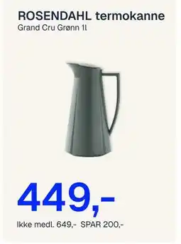 Jernia ROSENDAHL termokanne tilbud