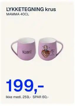 Jernia LYKKETEGNING krus tilbud