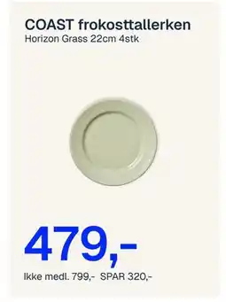 Jernia COAST frokosttallerken tilbud