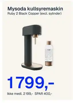 Jernia Mysoda kullsyremaskin tilbud