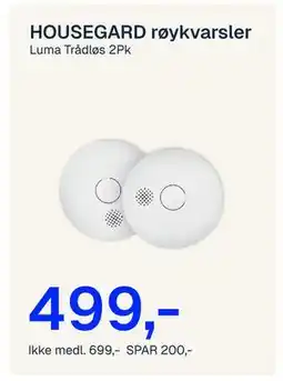 Jernia HOUSEGARD røykvarsler tilbud