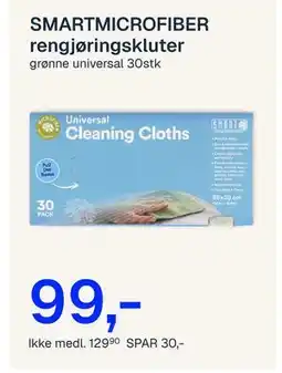 Jernia SMARTMICROFIBER rengjøringskluter tilbud