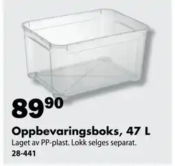 Biltema Oppbevaringsboks, 47 L tilbud