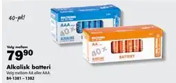 Biltema Alkalisk batteri tilbud