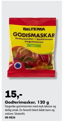 Biltema Godterimasker, 120 g tilbud