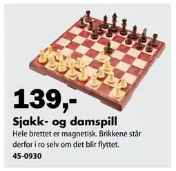 Biltema Sjakk- og damspill tilbud