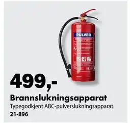 Biltema Brannslukningsapparat tilbud