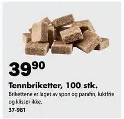 Biltema Tennbriketter, 100 stk tilbud