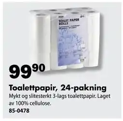 Biltema Toalettpapir, 24-pakning tilbud