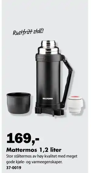 Biltema Mattermos 1,2 liter tilbud