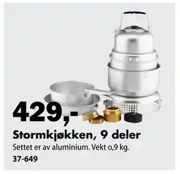 Biltema Stormkjøkken, 9 deler tilbud