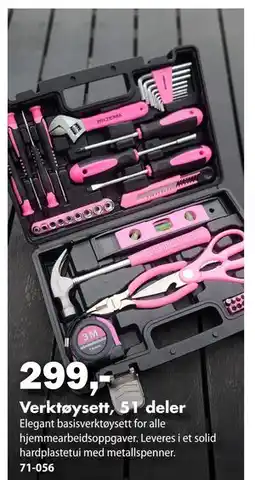 Biltema Verktøysett, 51 deler tilbud