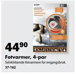 Biltema Fotvarmer, 4-par tilbud
