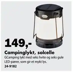 Biltema Campinglykt, solcelle tilbud