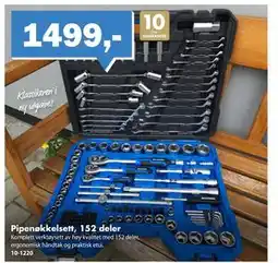 Biltema Pipenøkkelsett, 152 deler tilbud