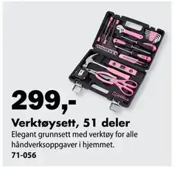 Biltema Verktøysett, 51 deler tilbud