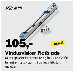 Biltema Vindusvisker Flatblade tilbud