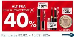 Sparkjøp ALT FRA MAX FACTOR X tilbud
