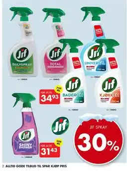 Sparkjøp JIF SPRAY tilbud