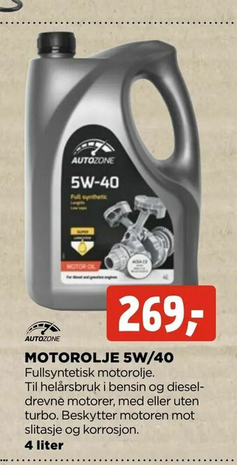 jem & fix Motorolje 5w/40 tilbud