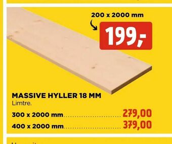 jem & fix Massive hyller 18 mm tilbud