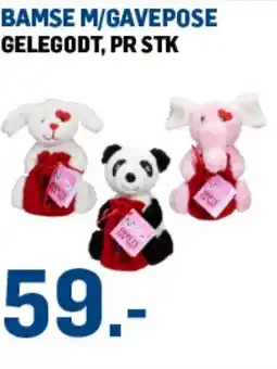 Price Lagerbutikk Bamse m/gavepose tilbud
