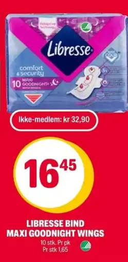 Coop Extra LIBRESSE Bind maxi goodnight wings tilbud