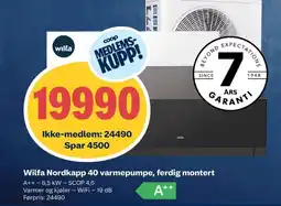 Coop Obs WILFA Nordkapp 40 varmepumpe, ferdig montert tilbud