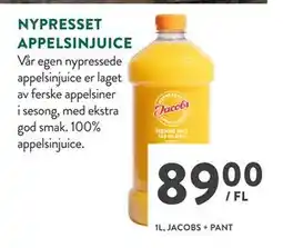 Jacobs NYPRESSET APPELSINJUICE tilbud