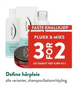 Jacobs Define hårpleie tilbud