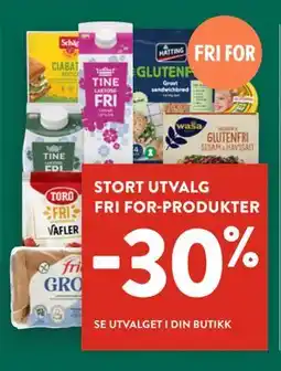 Jacobs STORT UTVALG FRI FOR-PRODUKTER tilbud