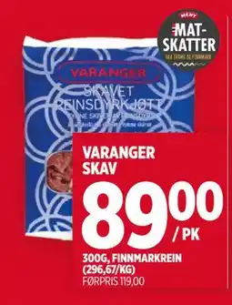 Meny VARANGER SKAV tilbud