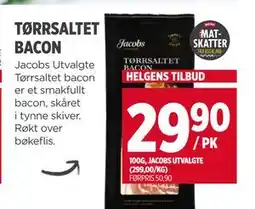 Meny TØRRSALTET BACON tilbud