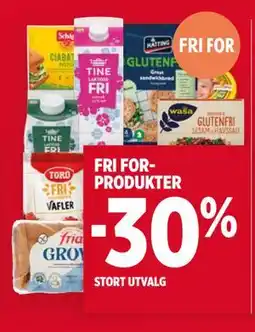 Meny FRI FORPRODUKTER tilbud