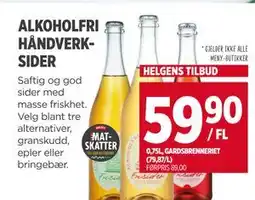 Meny ALKOHOLFRI HÅNDVERKSIDER tilbud