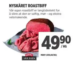 Meny NYSKÅRET ROASTBIFF tilbud