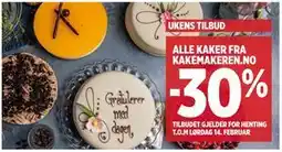 Meny ALLE KAKER FRA KAKEMAKEREN.NO tilbud