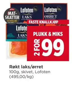 Meny Røkt laks/ørret tilbud