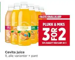 Meny Cevita juice tilbud
