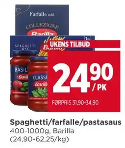Meny Spaghetti/farfalle/pastasaus tilbud