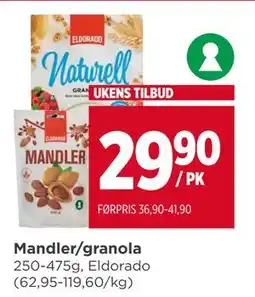 Meny Mandler/granola tilbud
