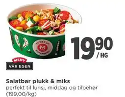 Meny Salatbar plukk & miks tilbud