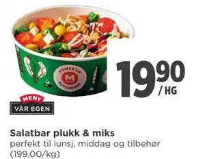 Meny Salatbar plukk & miks tilbud