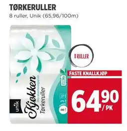 Meny TØRKERULLER tilbud