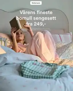 Kid Interiør Vårens fineste bomull sengesett, Medlemspris tilbud