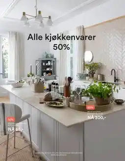 Kid Interiør Alle kjøkkenvarer 50% tilbud