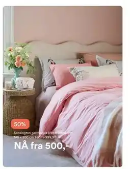 Kid Interiør Kensington garnfarget krepp sengesett tilbud