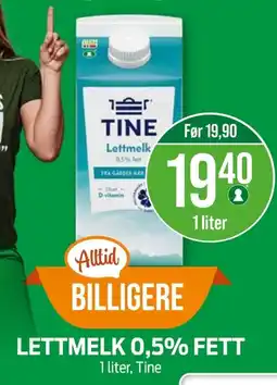 Kiwi TINE Lettmelk 0,5% fett tilbud