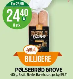Kiwi BAKEHUSET Pølsebrød grove tilbud