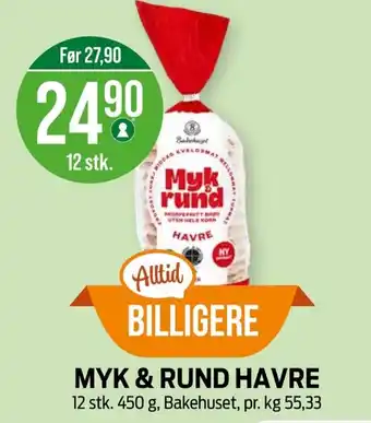 BAKEHUSET Myk & rund havre
